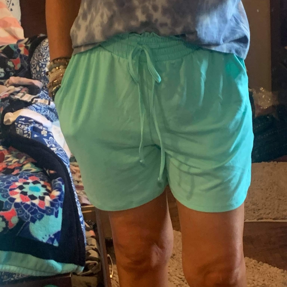Teal highway shorts